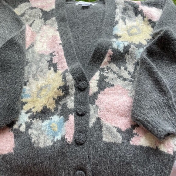 Vintage JH Collectibles Angora Wool Blend Cardigan Sweater - Picture 1 of 8